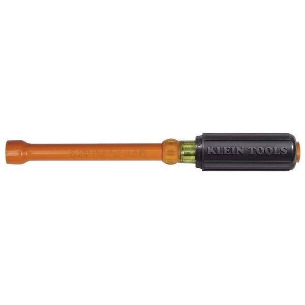 Klein Tools 9/16 in. Insulated Nut Driver with 6 in. Hollow Shaft- Cushion Grip Handle