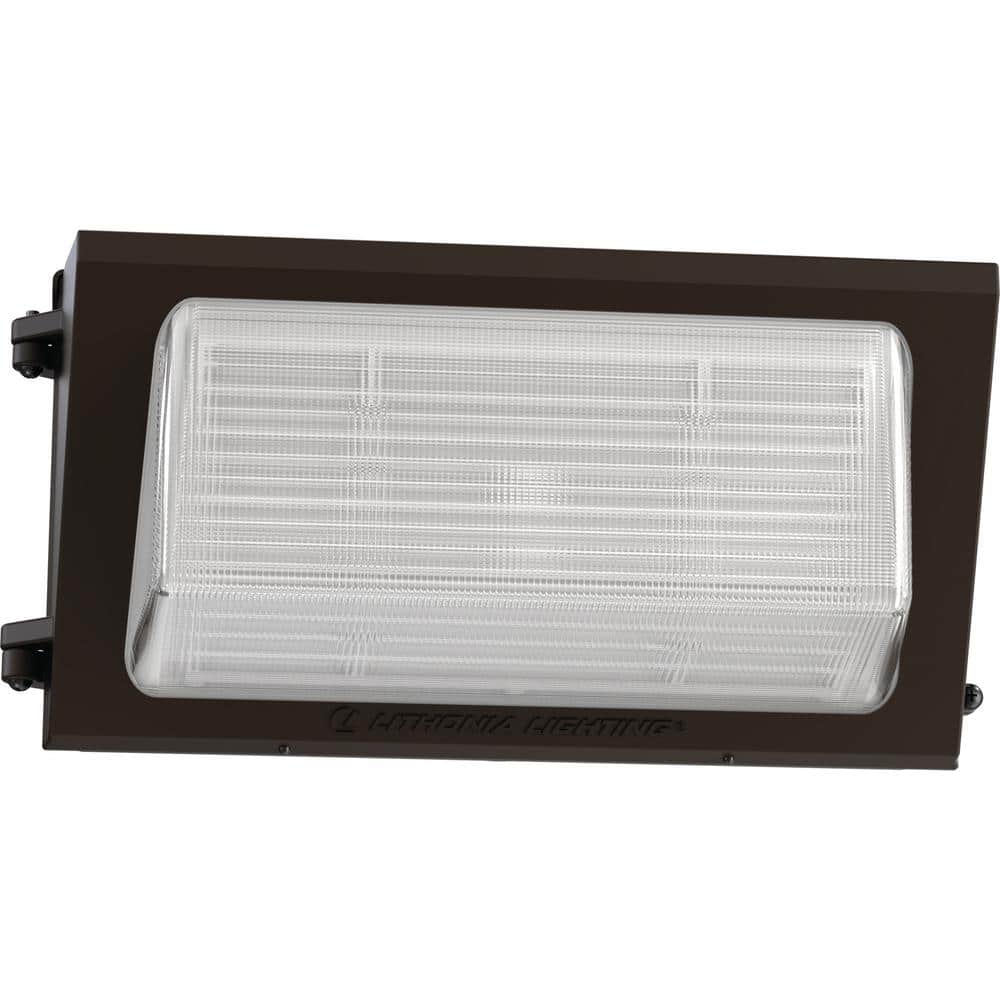 Dark Bronze Dimmable LED Wall Pack with Adjustable Lumens