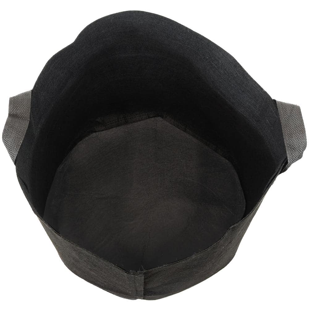 Black Polypropylene Fabric 10-Gallon Garden Grow Bag with Handles