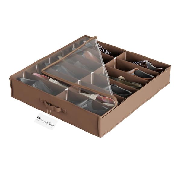 https://images.thdstatic.com/productImages/cfbc5e2c-aebf-4273-bddd-1785b8428e32/svn/brown-base-with-a-clear-cover-everyday-home-underbed-shoe-storage-80-90700-4f_600.jpg