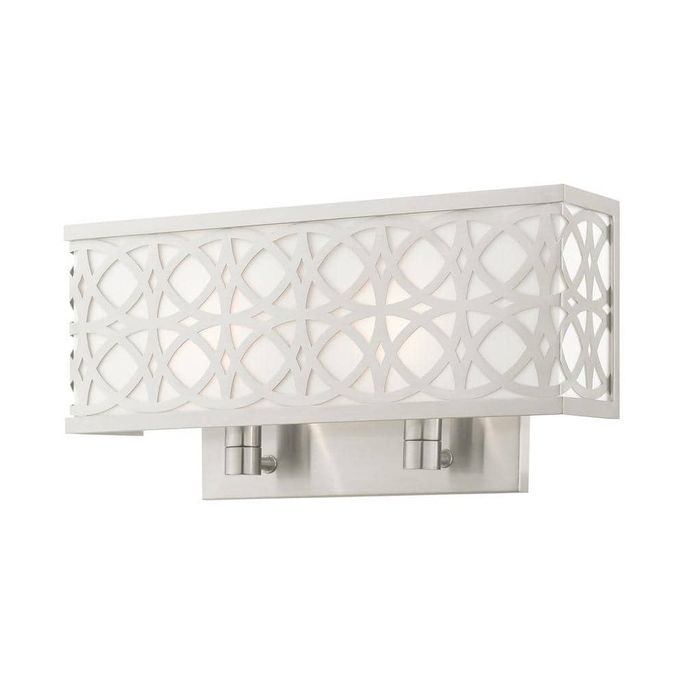 Aspenwood 2-Light Brushed Nickel ADA Double Sconce price history on PriceWatchPro