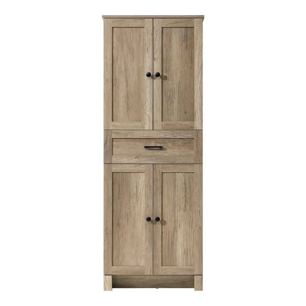24 in. W x 18 in. D x 65 in. H Beige Freestanding Linen Cabinet in Natural Oak price history on PriceWatchPro