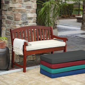 ProFoam 18 in. x 46 in. Sand Cream Rectangle Outdoor Bench Cushion
