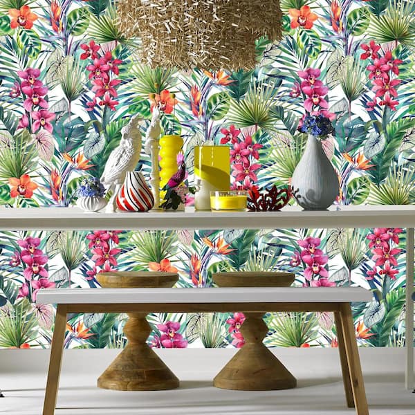 Strata Aloha Tropical Multi Wallpaper