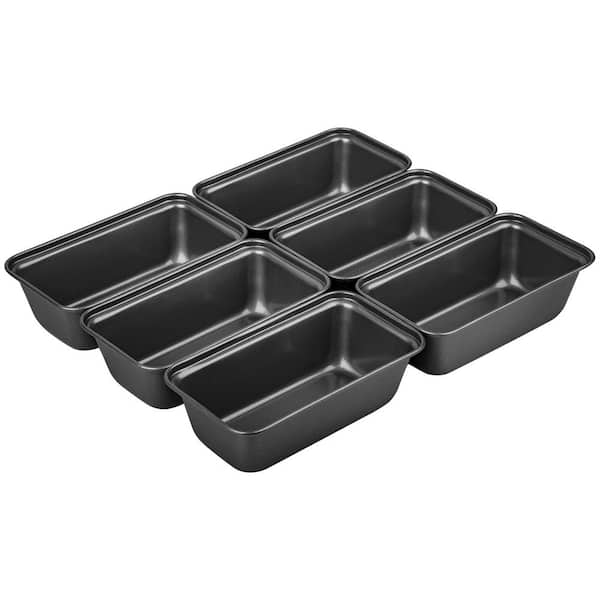6-Pack Mini Loaf Pans, Non-Stick Baking Bread Pan, Carbon Steel Bakeware