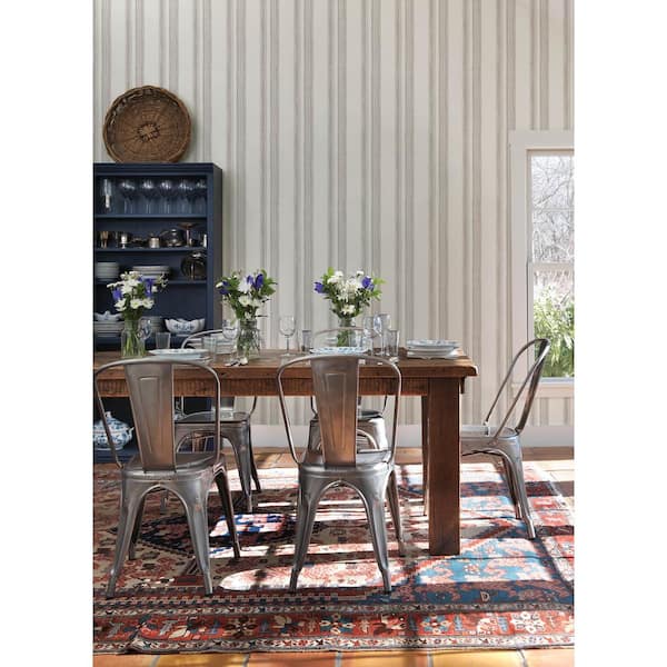 20.50 in. W x 396 in. L Grey Loom Spun Wallpaper