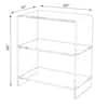 Butler Specialty Company 25.0 in. H x 22.0 in. W x 12.0 in. D Clear Crystal  Clear 2-Shelf Acrylic Bookcase 3611335 - The Home Depot