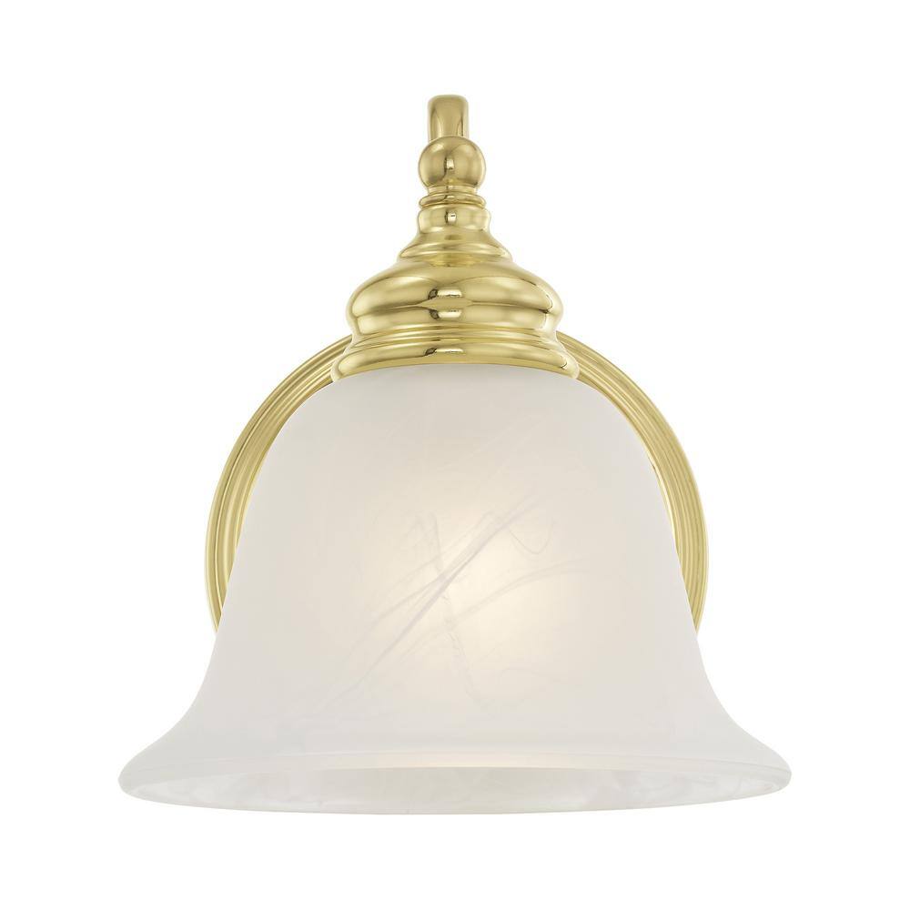 Essex Polished Brass Jelly Jar Vanity Light, 7.5" High
