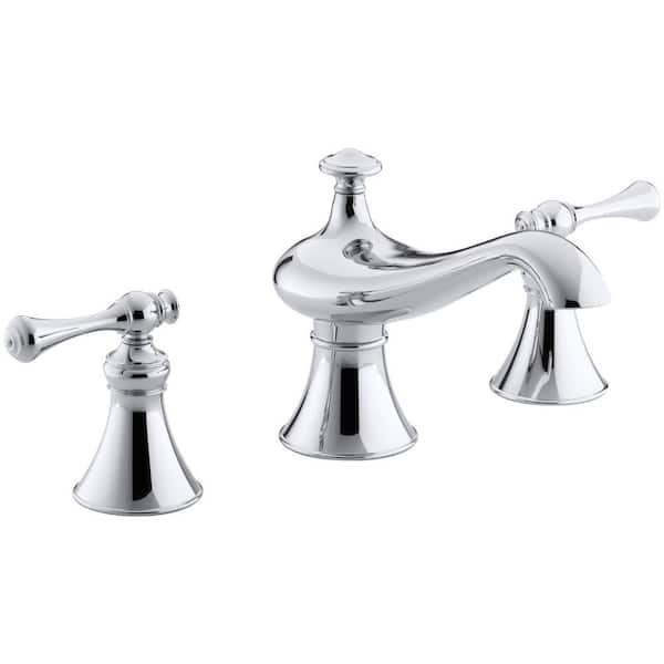 KOHLER Revival 2-Handle Bath-Mount Roman Tub Faucet Trim Kit in Polished Chrome with Traditional Handles (Valve Not Included)
