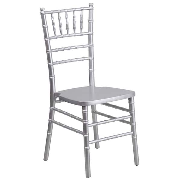 Flash Furniture Hercules Series Silver Wood Chiavari Chair