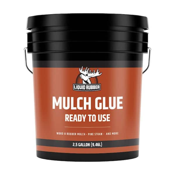 Mulch Glue 2.5 Gal. Ready-to-Use Landscape Adhesive for Standard Mulch, Rubber Mulch and Bark Edging