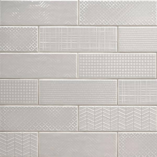 Citylights Dusk 3D 4 in. x 12 in. Glossy Ceramic Subway Wall Tile (9.69 sq. ft./Case)