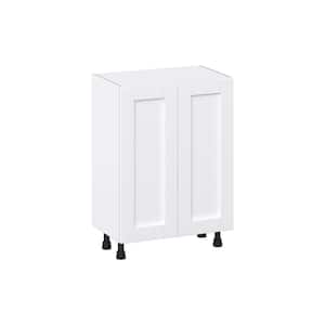 Mancos Bright White Shaker Assembled Base Kitchen Cabinet with 3-Inner Drawers (24 in. W x 34.5 in. H x 14 in. D)