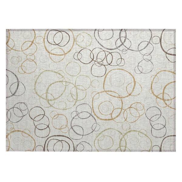 Chantille Machine Washable Indoor/Outdoor Abstract ACN2408 Ivory 2 ft. x 3 ft. Accent Rug