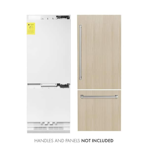 30 in. 2-Door Panel Ready Bottom Freezer Refrigerator with Internal Water Dispenser in Stainless Steel