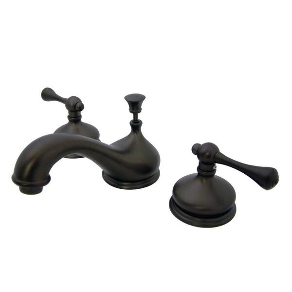 Kingston Brass Vintage 8 in. Widespread 2-Handle Bathroom Faucets with Brass Pop-Up iin Oil Rubbed Bronze