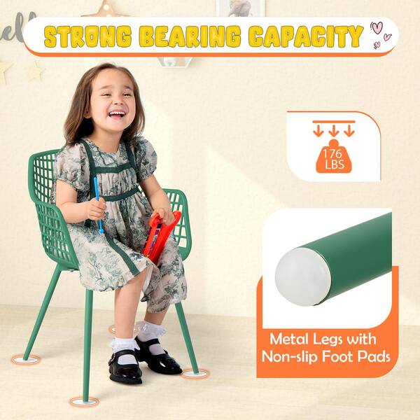 Costway Colorful Kids Chair Set Child-Size Chairs with Metal