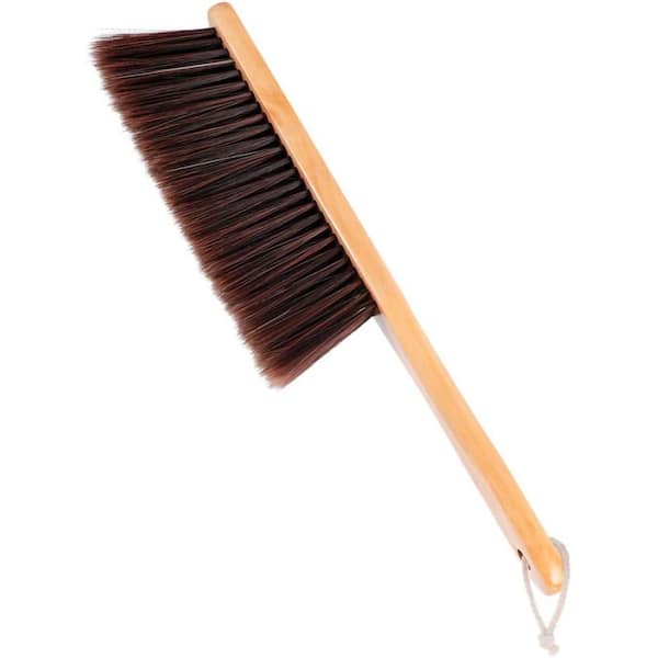 Horse Hair Hand Broom Dust Brush with Wood Handle for Furniture Car Bed Counter Woodworking Cleaning