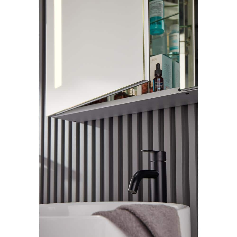 Ether 28" x 32" Frameless LED Mirror Aluminum Bathroom Cabinet