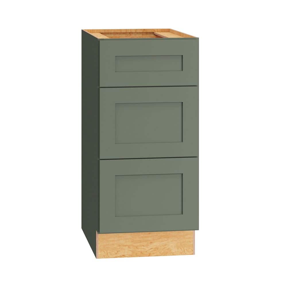 QuickShip Cottage 15 in. W x 21 in. D x 32.5 in. H Assembled Plywood Shaker Bath Drawer Base Cabinet in Conifer price history on PriceWatchPro