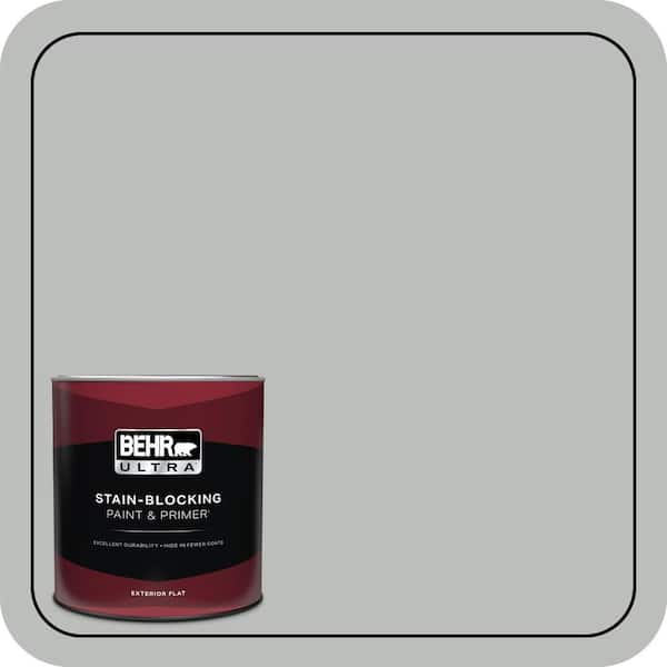 BEHR ULTRA 1 qt. Home Decorators Collection #HDC-NT-23G Alaskan Gray Flat Exterior Paint & Primer