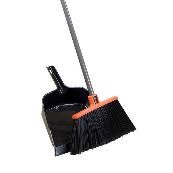 HDX 15 in. All-Purpose Large Angle Broom with Dust Pan