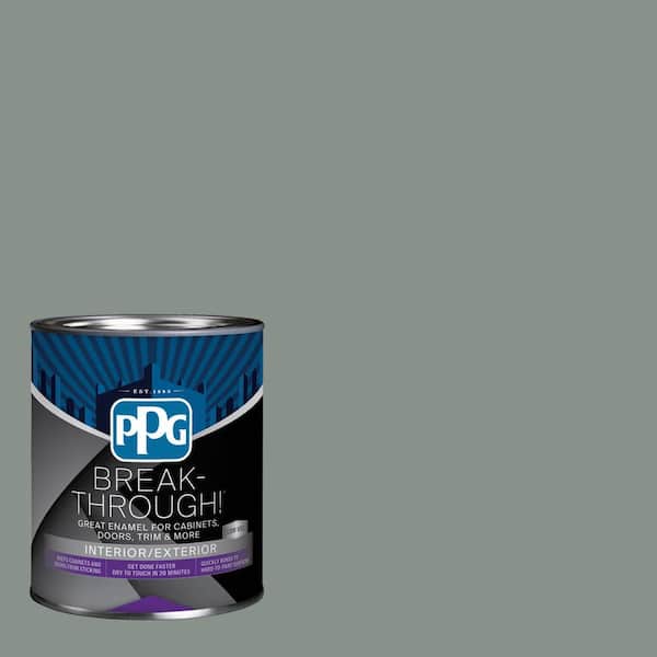 Break-Through! 1 qt. PPG1033-5 Gray Heron Semi-Gloss Door, Trim & Cabinet Paint