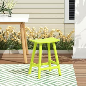 Franklin Lime Green 24 in. Plastic Outdoor Bar Stool