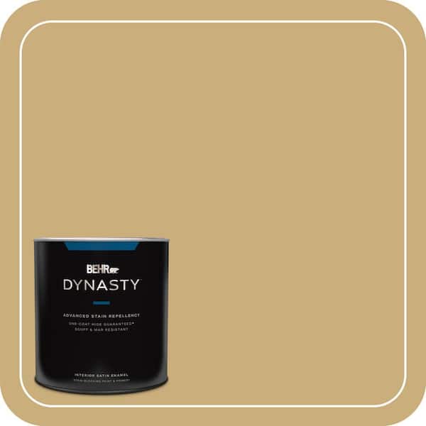 BEHR DYNASTY 1 qt. #PPU6-16 Cup of Tea Satin Enamel Interior Stain-Blocking Paint & Primer