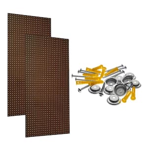 24 in. H x 42 in. W Pegboard 2-Pack Brown