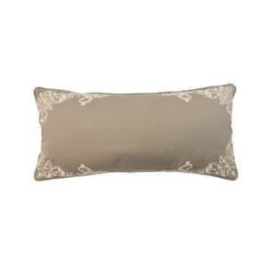 American Beauty Beige Polyester 11 in. L x 22 in. W Decorative Throw Pillow