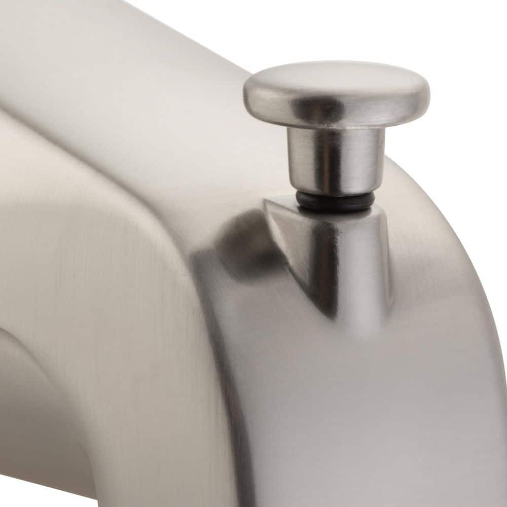 Brushed Nickel Wall Mounted Tub Spout with Diverter