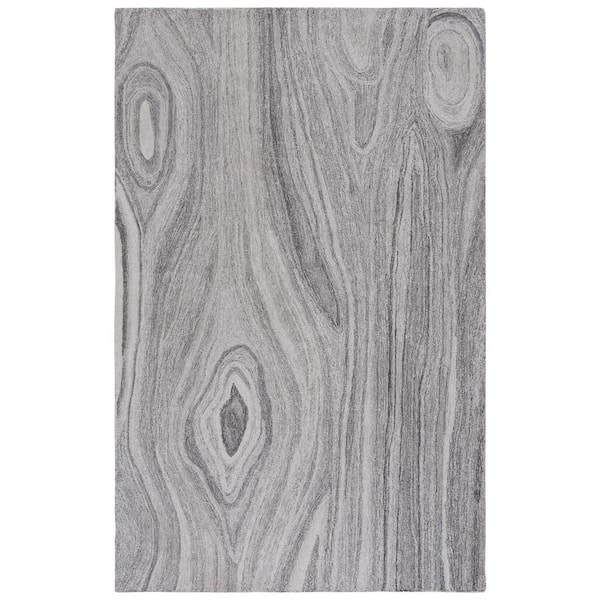 SAFAVIEH Abstract Gray 4 ft. x 6 ft. Abstract Striped Area Rug