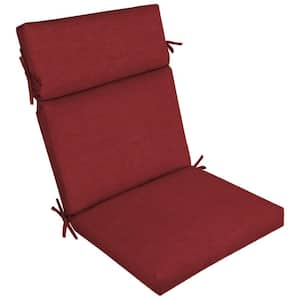 21 in. x 20 in. Ruby Red Leala Outdoor Dining Chair Cushion