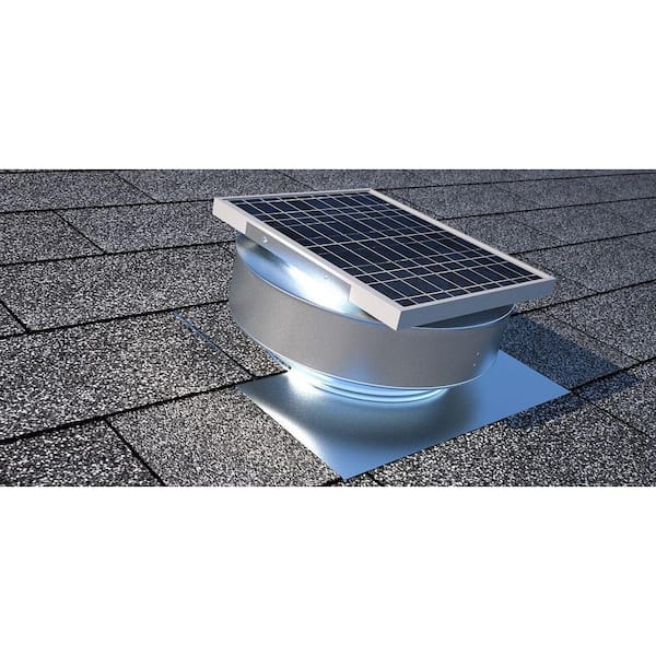 Active Ventilation Attic Roof Ventilator Round Back Solar Fan 8 in.