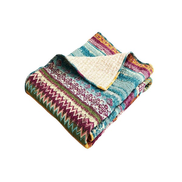 Greenland Home Fashions - Southwest Multicolored Quilted Cotton Throw