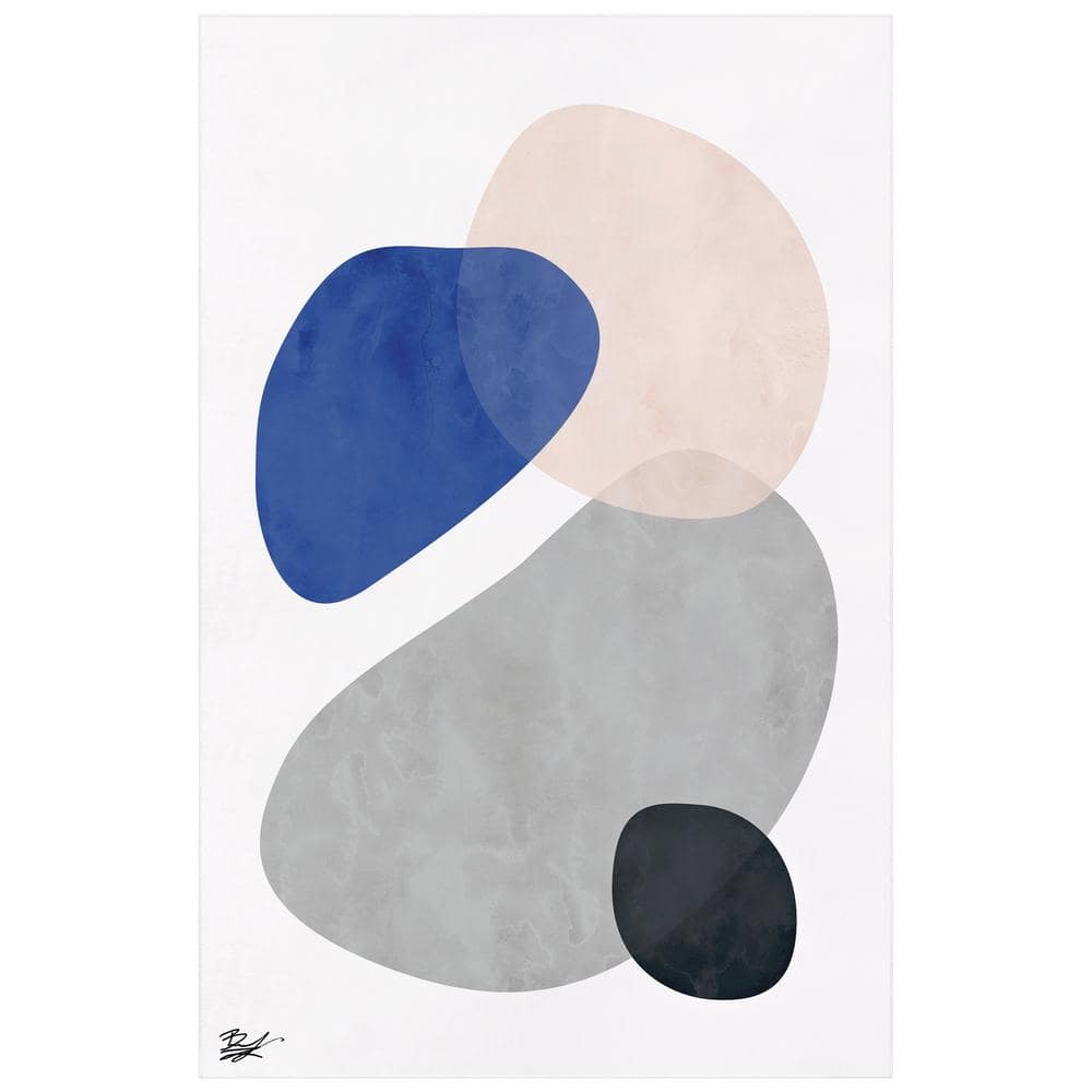 Multi-Colored 5' x 8' Stone I Washable Abstract Art Area Rug Power-loomed Heavenly Softness with Non-Slipping Backing price history on PriceWatchPro