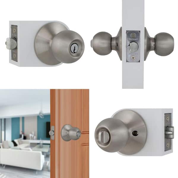 Saturn Stainless Steel Knob House Pack with 2 Entry, 2 Single Cylinder Deadbolts, 3 Privacy, 3 Passage Knobs Saturn Stainless Steel Knob House Pack with 2 Entry, 2 Single Cylinder Deadbolts, 3 Privacy, 3 Passage Knobs