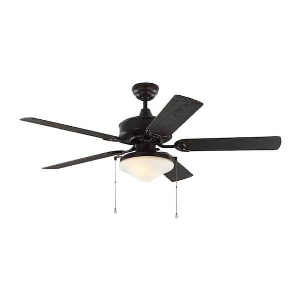 Generation Lighting Haven 52 in. Indoor/Outdoor Bronze LED Ceiling Fan with Light Kit
