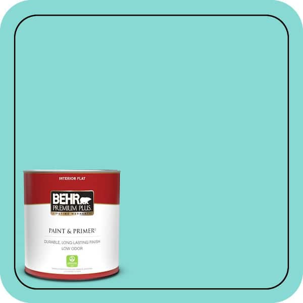 BEHR PREMIUM PLUS 1 qt. #P450-3 Rainwater Flat Low Odor Interior Paint & Primer