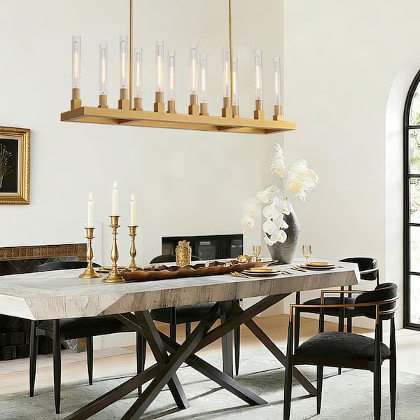 19.7 in. 5-Light Gold Crystal Drum Chandelier Modern Pendant Light for Dining Room, Living Room, Kitchen