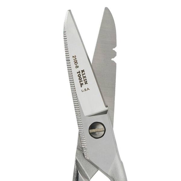 Klein® 546C Flashing Scissor With Curved Blade, 1-3/4 in L of Cut