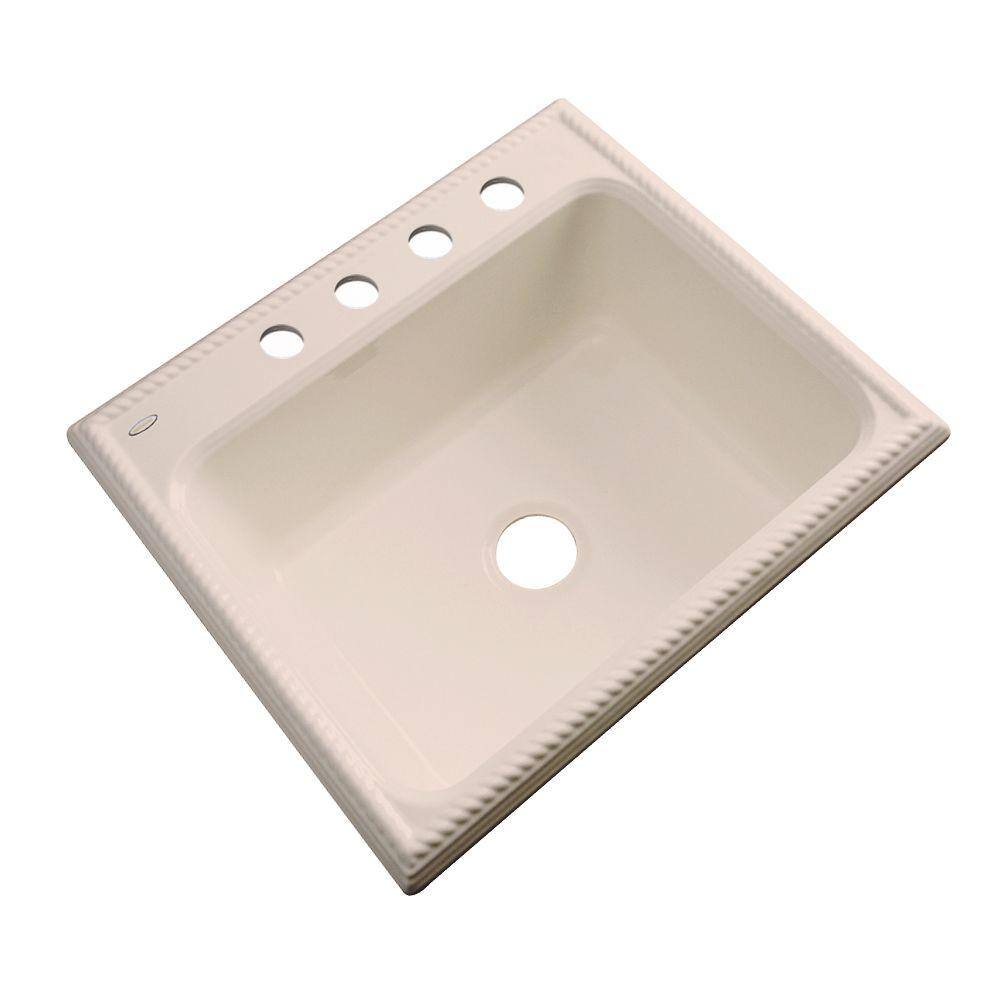 Thermocast Wentworth DropIn Acrylic 25 in. 4Hole Single Bowl Kitchen