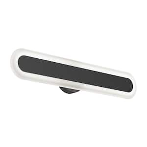 Pista 27 in. 1 Light Matte Black Modern Integrated LED 5 CCT Vanity Light Bar for Bathroom