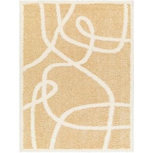 Rodos Tan Abstract 7 ft. x 9 ft. Indoor Area Rug