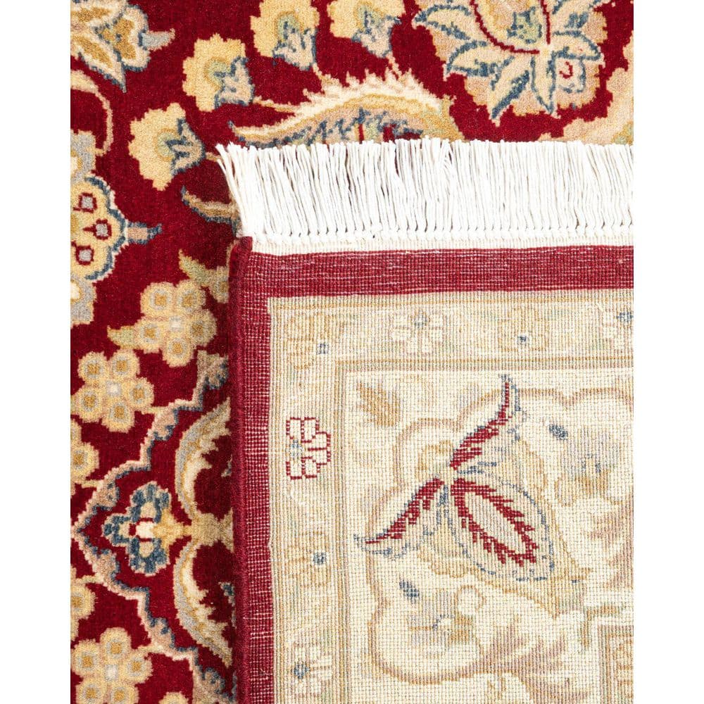Handmade Red Wool 4' x 6' Oriental Area Rug