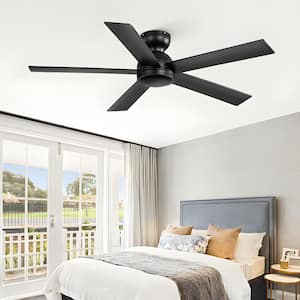 Hampton Bay Grantway 48 in. Indoor/Covered Outdoor Matte Black Low