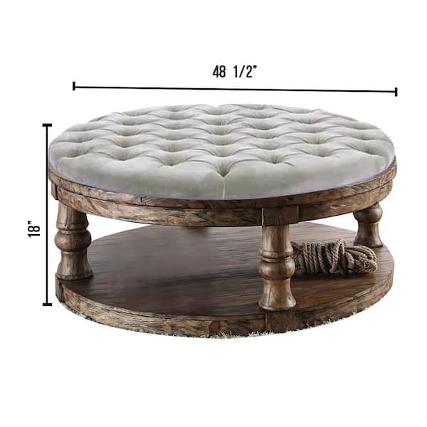 William S Home Furnishing Mika 49 In, Large Wood Coffee Table Round