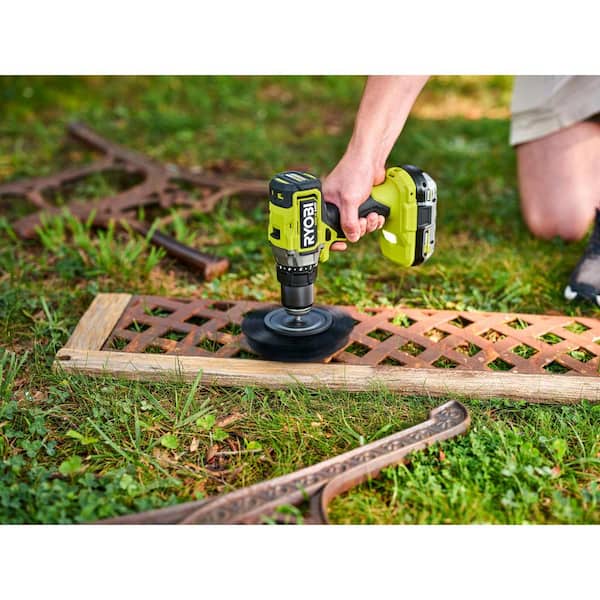 RYOBI Abrasive Bristle Round Brush with Hex Shank Compatibility