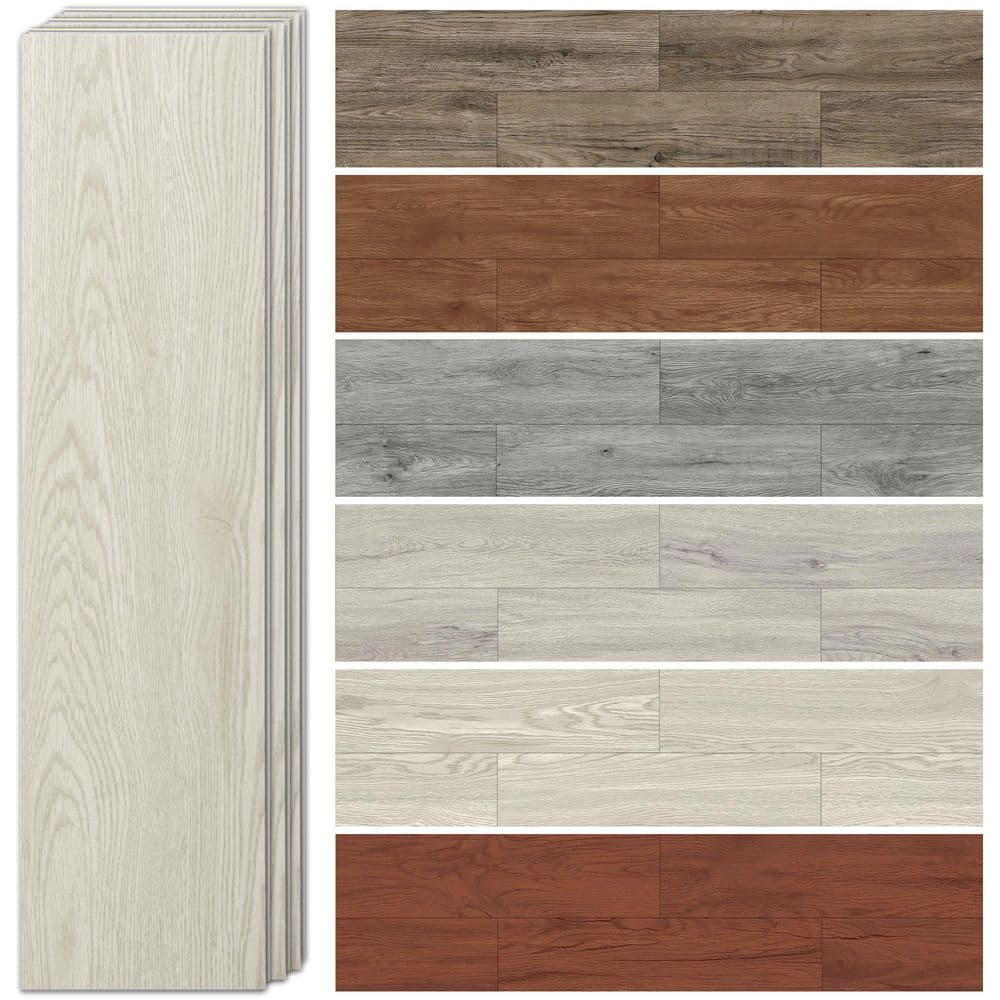 White Elm Wood Grain 12 MIL 6 in. W x 24 in. L Waterproof Click Lock Luxury SPC Vinyl Plank Flooring (24sq.ft./case) price history on PriceWatchPro